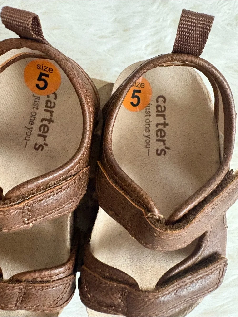Carter's Brown Toddler Adjustable Strap Sandals
